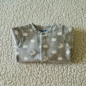 Jacadi Gray Cloud Print Kids Shirt